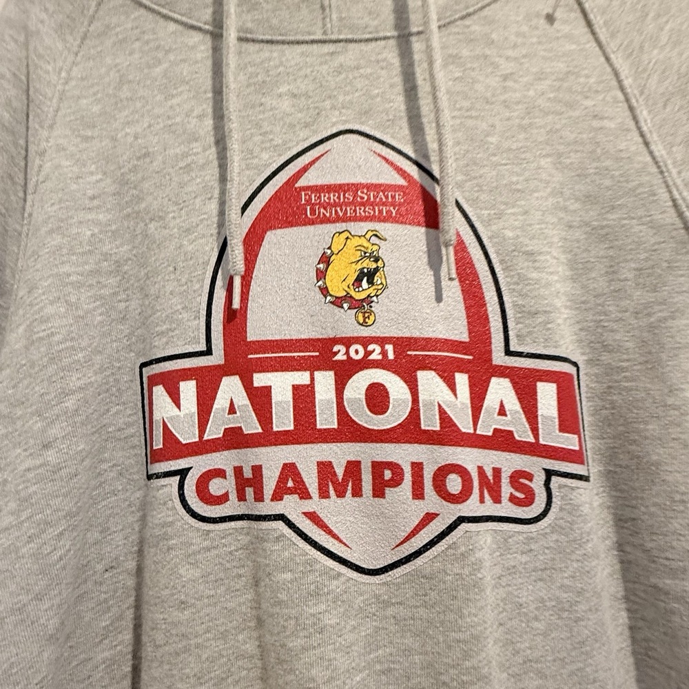 NCAA Ferris State Bulldogs 2021 NCAA Division II Mens Champions hoodie 2XL - Picture 7 of 7